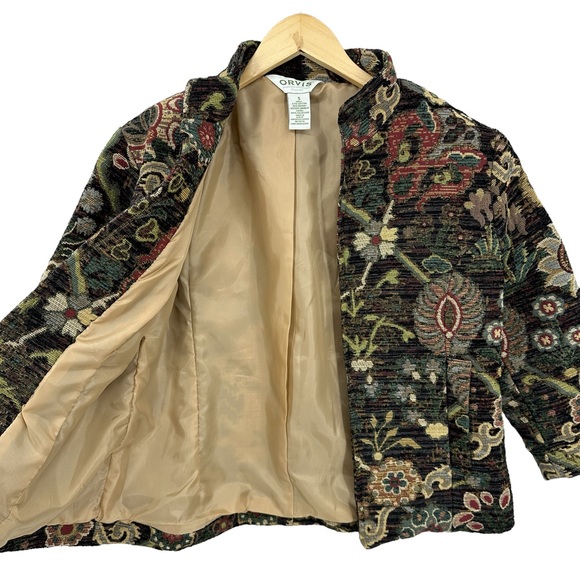 ORVIS Embroidered Jacket Open Cotton Floral - Picture 2 of 8